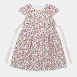 Robe Évasée à Imprimé Floral & Rubans à Nouer