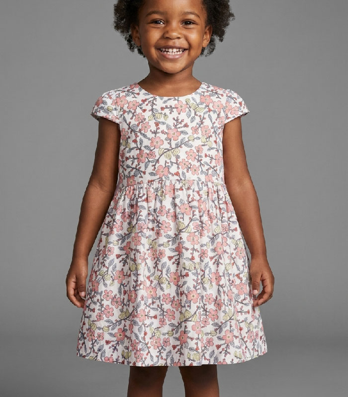Petite-fille-+-Robe-1 Robe Évasée à Imprimé Floral & Rubans à Nouer – Image 4