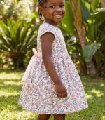 Robe Évasée à Imprimé Floral & Rubans à Nouer – Image 3