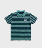 Ensemble 2 Pièces Garçon : Polo Rayé & Short Bermuda Vert – Image 3