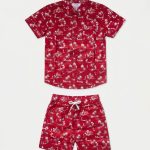 Ensemble 2 Pièces Tropical – Chemise & Short Rouge