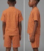 Ensemble 2 Pièces Été – Chemise Col Officier & Short Terracotta – Image 5