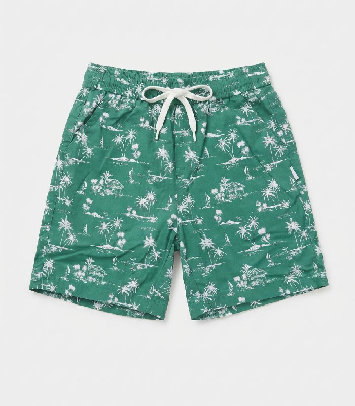 Ensemble-6c Ensemble 2 Pièces Tropical – Chemise & Short Vert – Image 5
