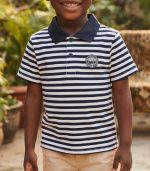 Polo rayé style marinière pour enfant – Image 2