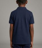 Polo Enfant Classique – Bleu Marine – Image 3