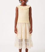 Ensemble 2 pièces "Douceur de Tulle" – Jaune beurre & Ivoire