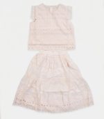 Ensemble 2 Pièces Bohème Chic – Top Brodé & Jupe à Volants en Broderie Anglaise – Image 2
