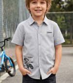 Chemise Garçon Gris Clair "Urban Sports"