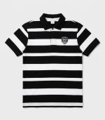 Polo à Rayures Horizontales noir & Blanc pour Garçon – Image 2