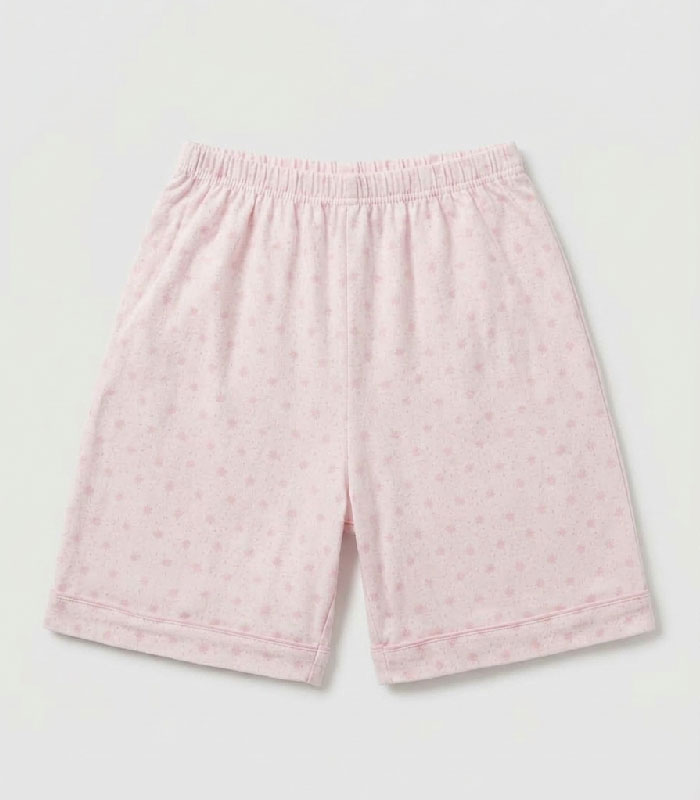 44 Pyjama court fille rose poudré à motifs - Ensemble 2 pièces – Image 5