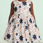Robe Sans Manches à Imprimé Floral avec Ceinture Ruban
