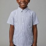 Chemise Rayée à Manches Courtes