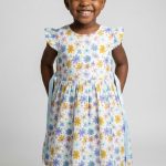 Robe Fille Imprimé Floral Champêtre à Volants