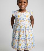 Robe Fille Imprimé Floral Champêtre à Volants