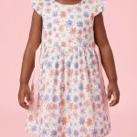 Robe estivale à motif floral et volants