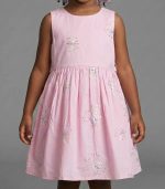 Robe de Cérémonie Fille Rose Pastel à Broderies Scintillantes