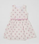 Robe sans manches à pois avec ceinture assortie – Image 2